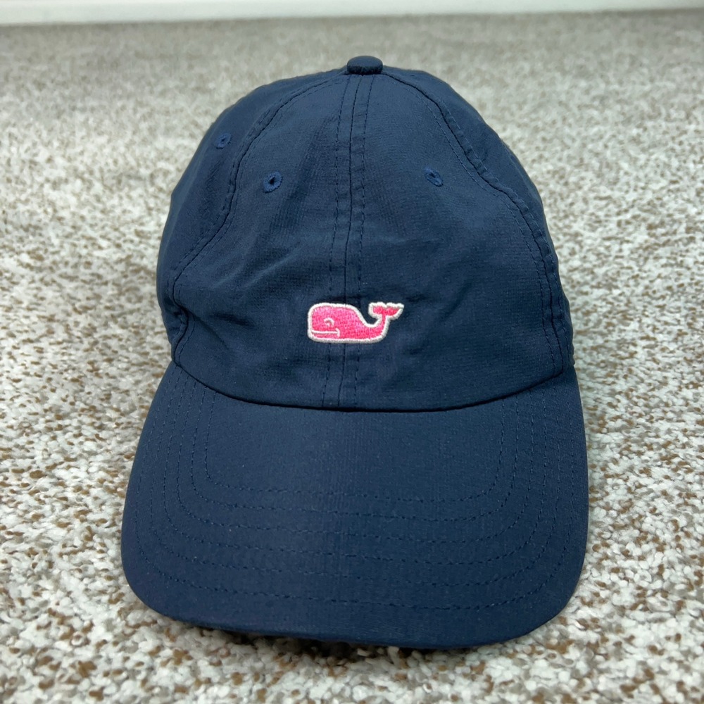 Vineyard Vines Hat Mens One Size Navy Blue Golf Performance Whale Logo Cap Prep